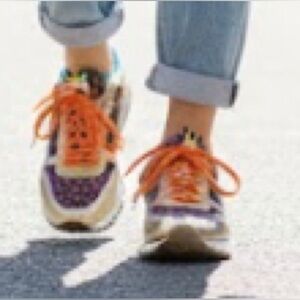 ESTRADA Animal print  Sneakers with Orange Laces size EU 37 (US 6)